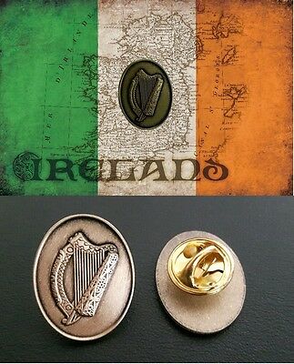 Official Irish Harp Pin™ National Emblem Lapel Pin, Good Luck Charm, Ireland,